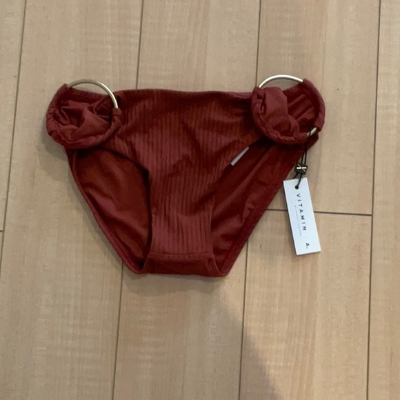 🤎NEW VITAMIN A ECO-RIB SUPERMODEL WITH CHEEKY DOUBLE RING BIKINI BOTTOM - Picture 5 of 9